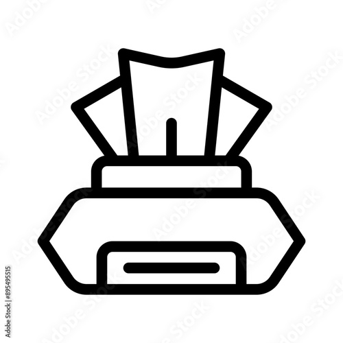 Face wipes line icon