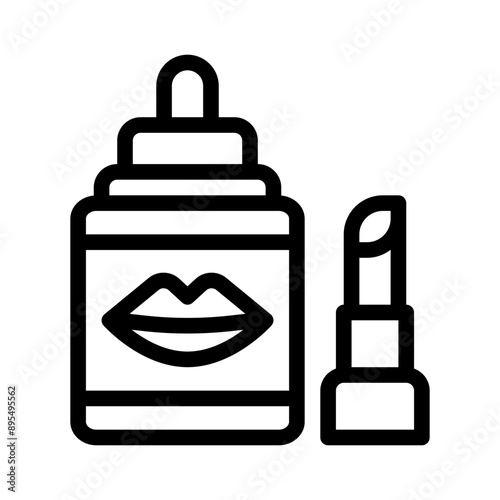 Lip balm line icon