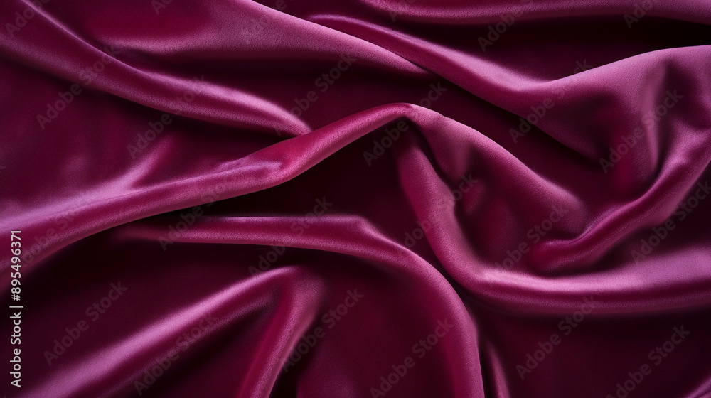 Obraz premium 赤紫の布ドレープ Generative AI