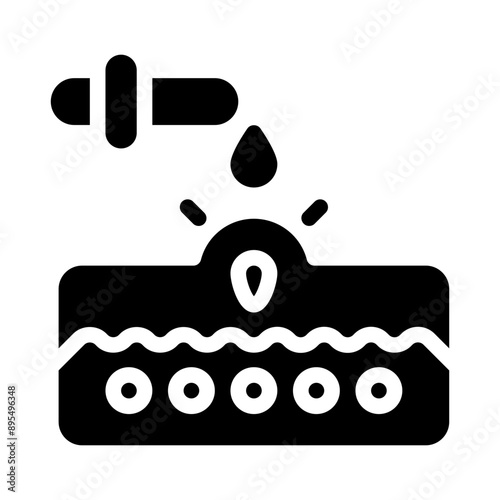 Acne treatment glyph icon