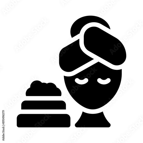 Facial scrub glyph icon
