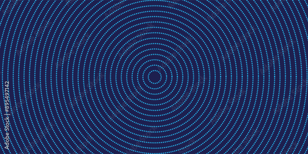 Obraz premium Dark blue abstract background, vector waves of flowing particles, curved lines of moving dots, technology and science theme, airy and easy futuristic.vector