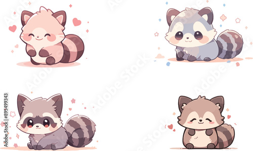 Chibi Raccoon Collection