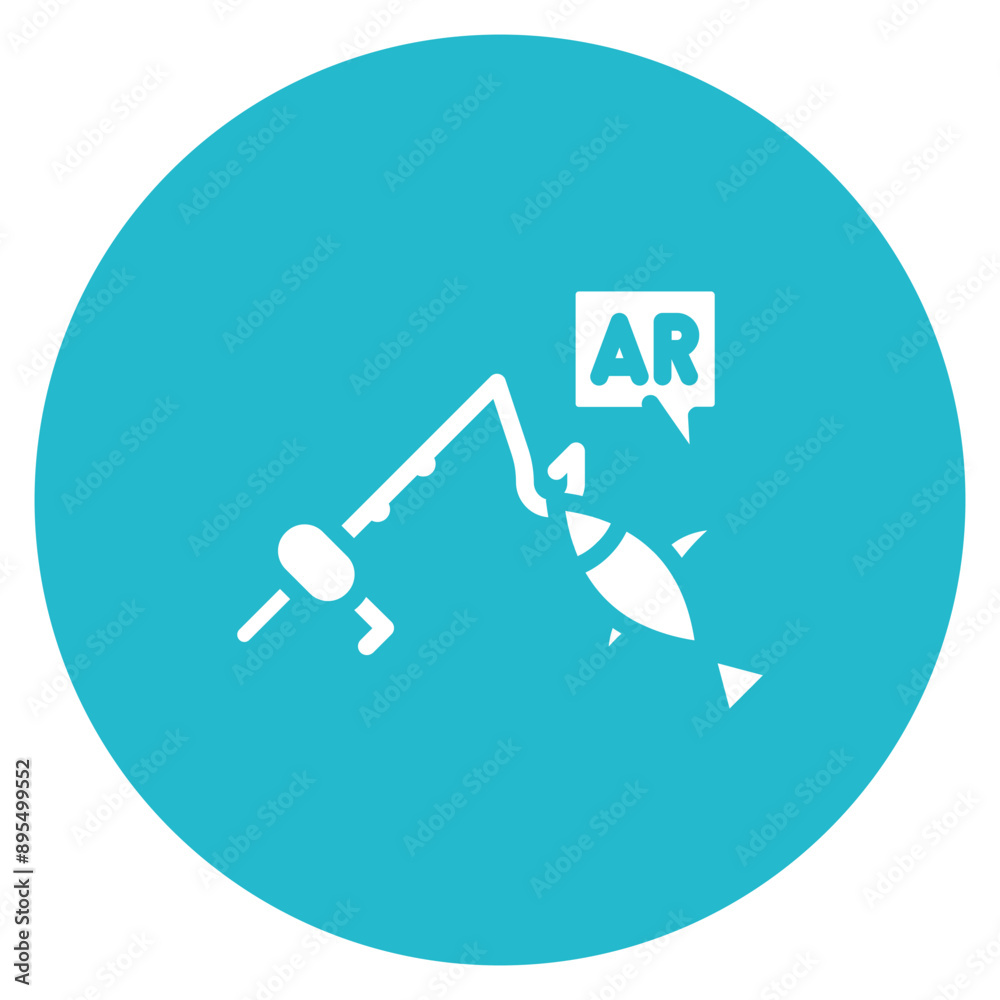 Fotografie Ar Fishing icon vector image. Can be used for Augmented Reality.