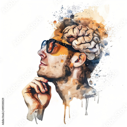 The creative art of a person's brain and thought process