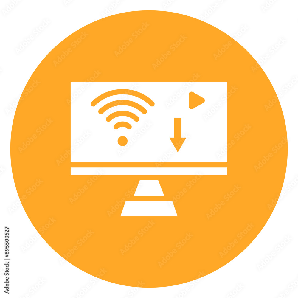 Downlink Stream icon vector image. Can be used for Live Streaming. Downlink Stream icon vector image. Can be used for Live Streaming.