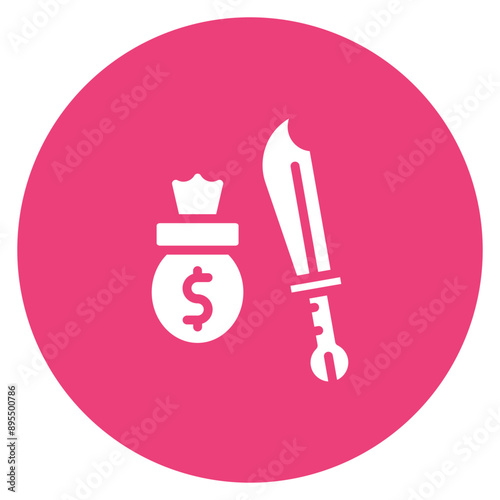 Extortion icon vector image. Can be used for Politics.