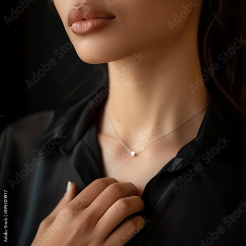 Closeup of a Woman's Hand with Silver Jewelry