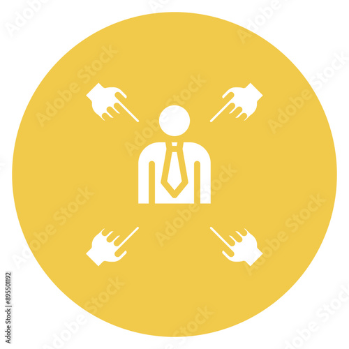 Scapegoat icon vector image. Can be used for Politics.