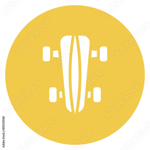 Longboard icon vector image. Can be used for Personal Transportation.