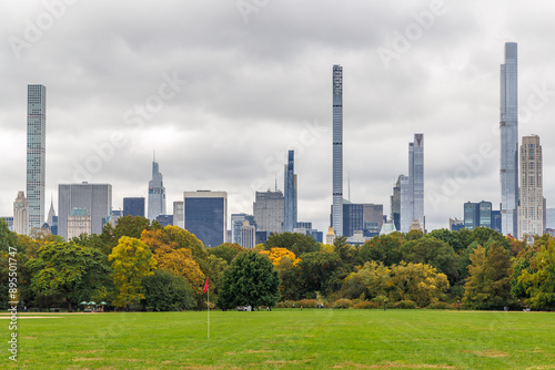 Manhattan skyscrapers and Central Park
