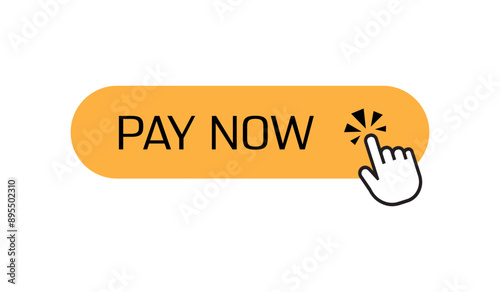 pay now sign on white background	