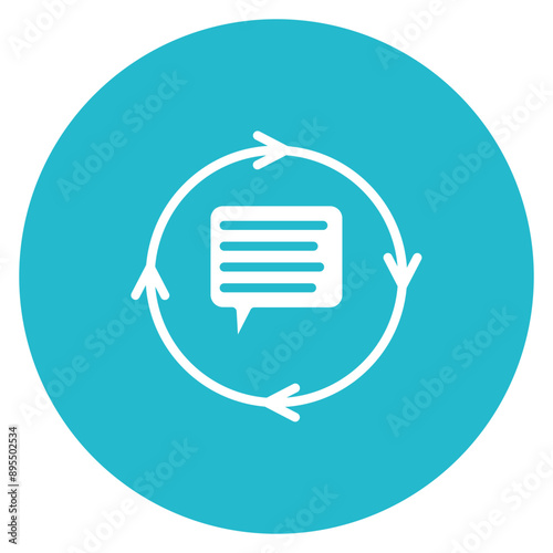 Feedback Loop icon vector image. Can be used for Project Assesment.