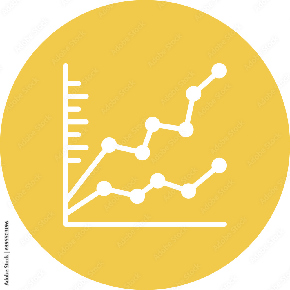 Line Chart icon vector image. Can be used for Business Performance.