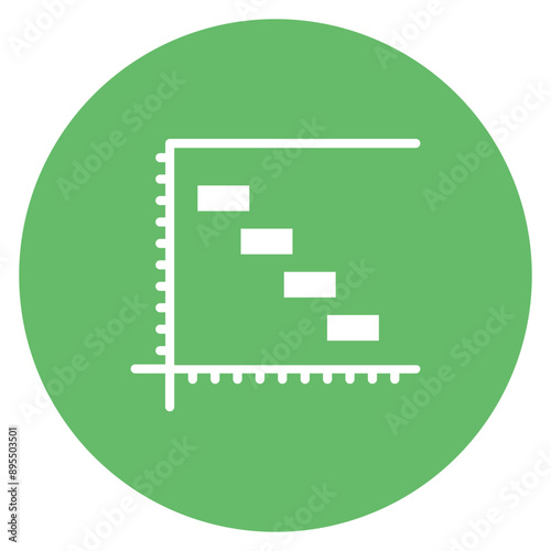 Gantt Chart icon vector image. Can be used for Action Plan.