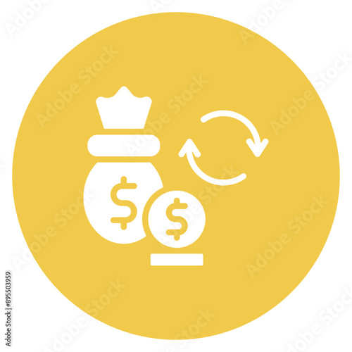 Loan Transfer icon vector image. Can be used for Loan.