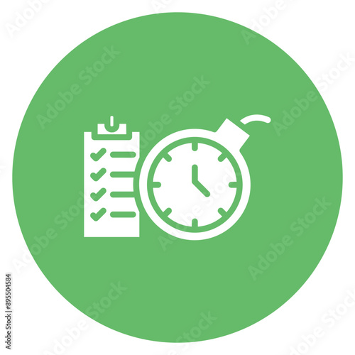 Task Deadline icon vector image. Can be used for Freelancer.