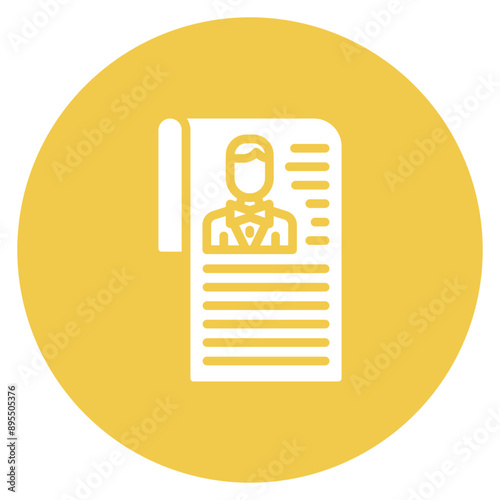 Career Summary icon vector image. Can be used for Curriculum Vitae.