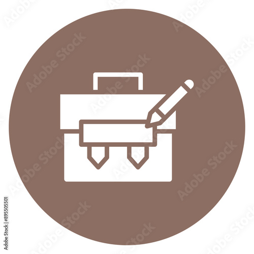 Portfolio icon vector image. Can be used for Curriculum Vitae.