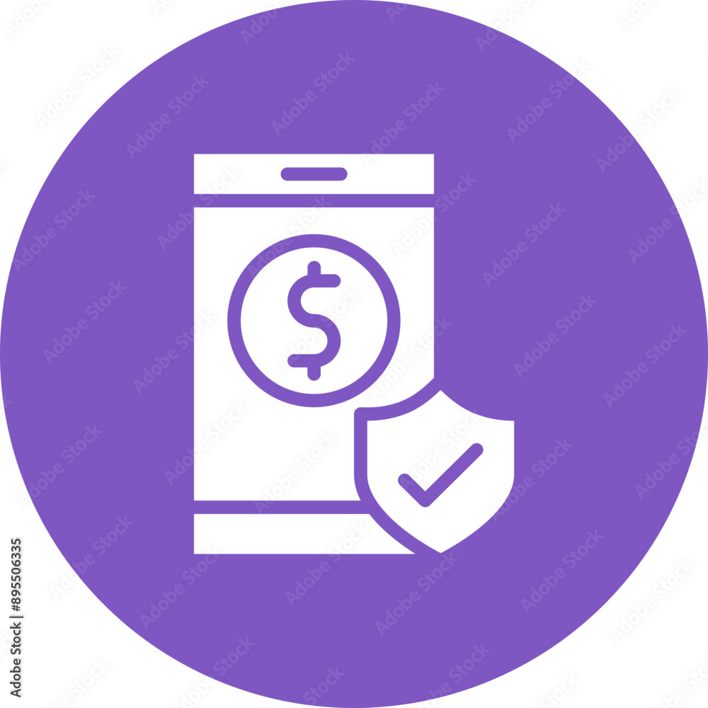 Secure Mobile Payment icon vector image. Can be used for Safe Payment. Secure Mobile Payment icon vector image. Can be used for Safe Payment.