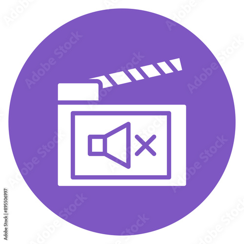 Silent Film icon vector image. Can be used for Movie Genres.