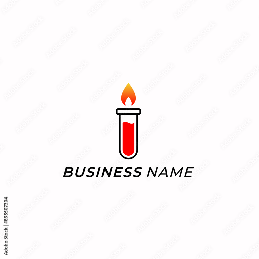 design logo combine fire and glass laboratory design logo combine fire and glass laboratory