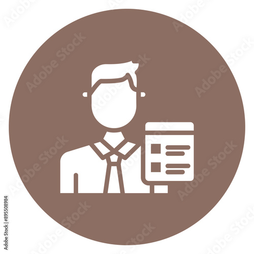 Recruiter icon vector image. Can be used for Job Fair.