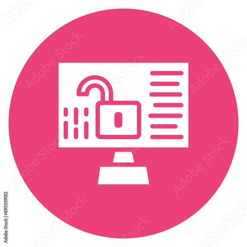 Data Breach icon vector image. Can be used for Business Risks.