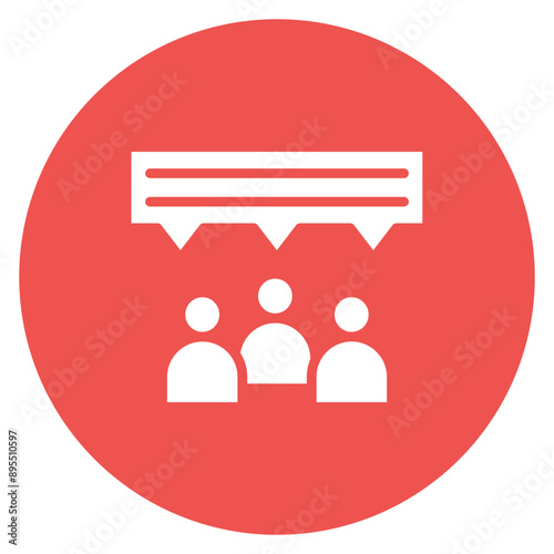 Discussion icon vector image. Can be used for Business Meeting.