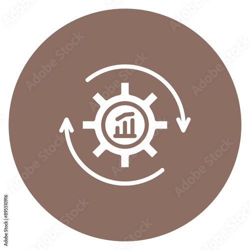 Continuous improvement icon vector image. Can be used for Thought Leadership.