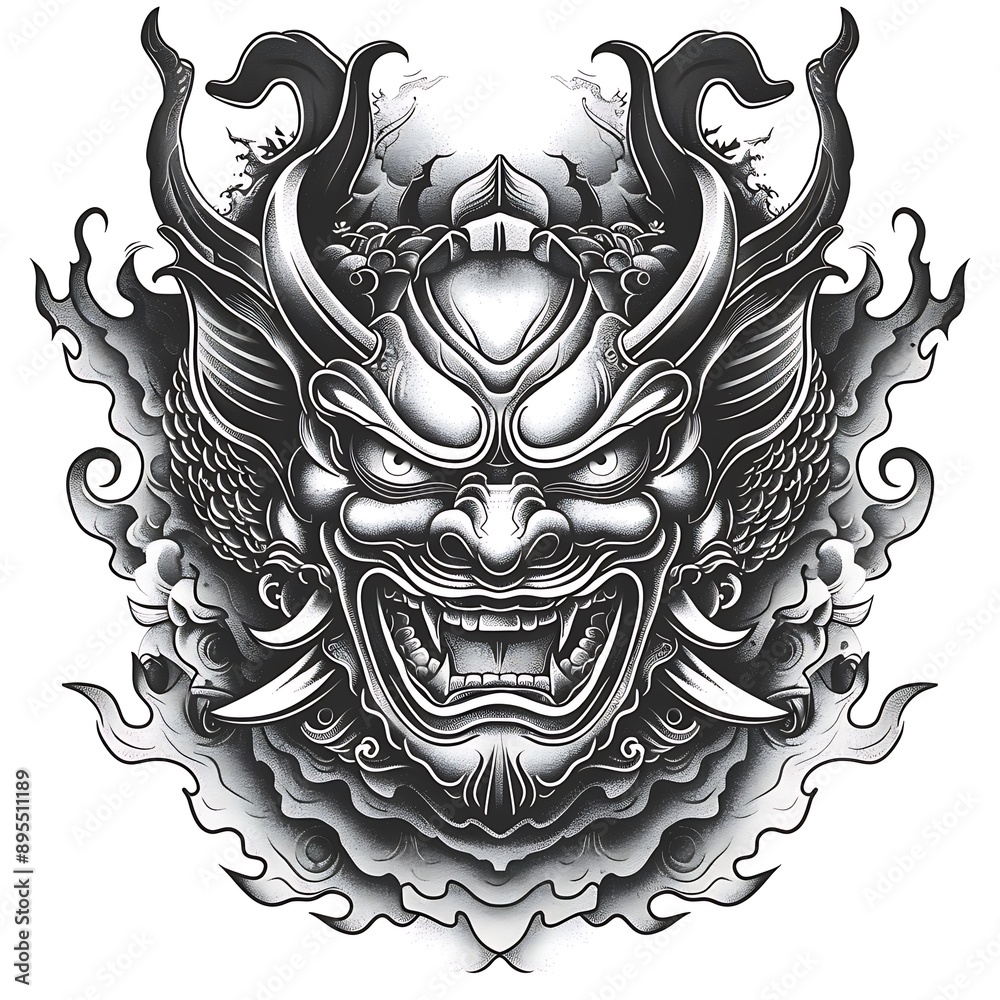 Fototapeta premium Detailed Skull Illustration