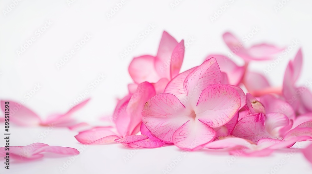 Fototapeta premium Flower Petals on White Background