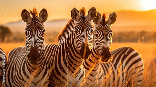 zebra at sunset