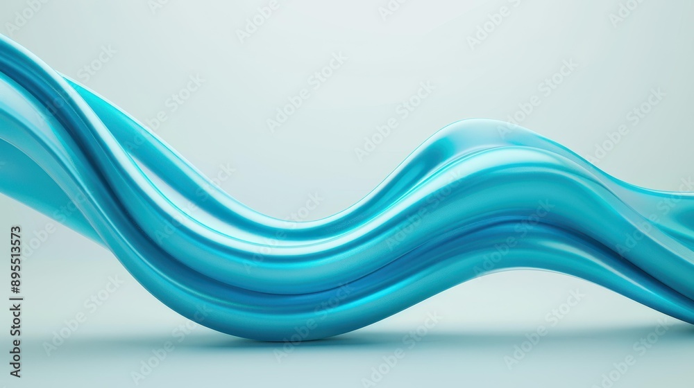 Experience the fluid grace of a clear water wave, artfully depicted in a dynamic 3D illustration on a white backdrop. Experience the fluid grace of a clear water wave, artfully depicted in a dynamic 3D illustration on a white backdrop.