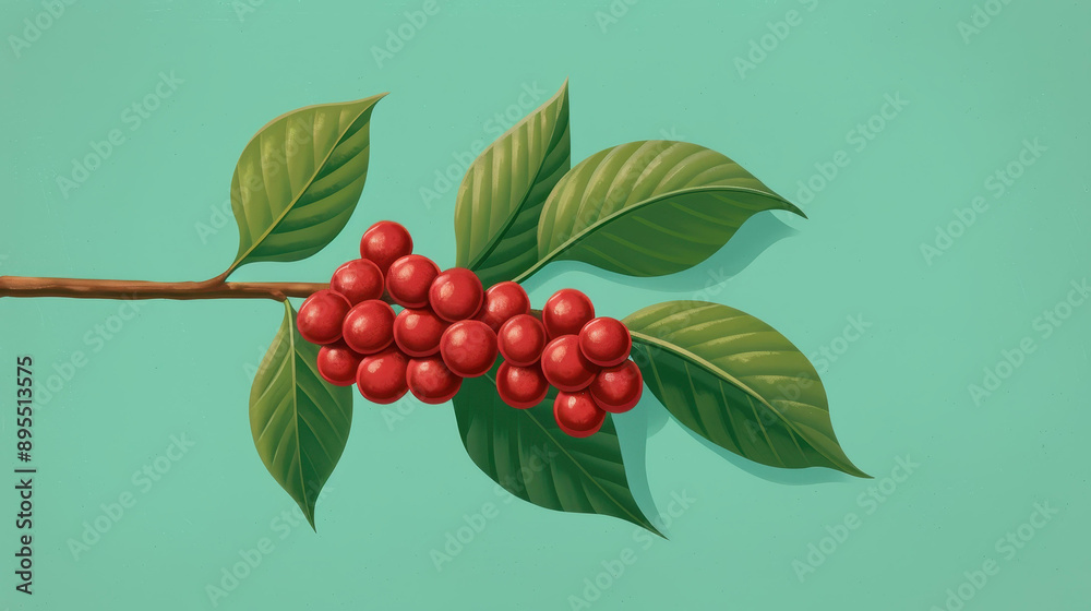 Obraz premium A vintagestyle illustration of guarana, featuring its unique features on a background for a classic botanical touch.