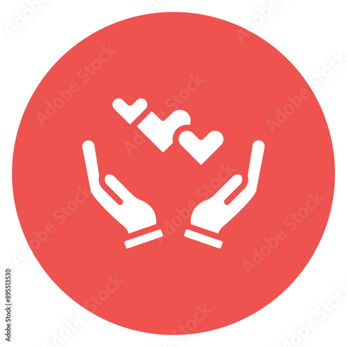 Compassion icon vector image. Can be used for World Refugee Day.