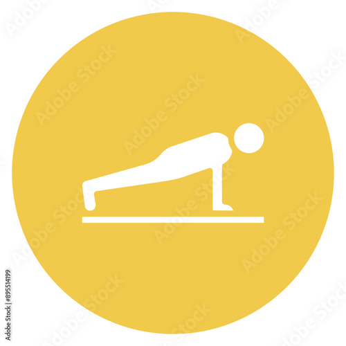 Push up icon vector image. Can be used for Fitness.