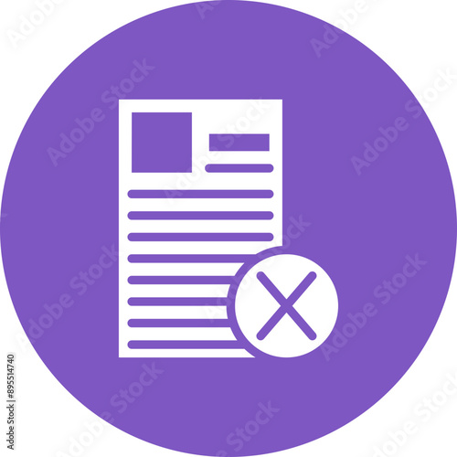 Job Rejection icon vector image. Can be used for Hiring Process.