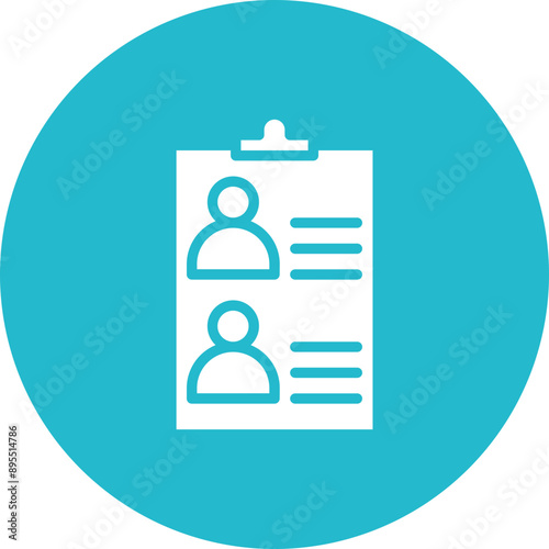 Shortlist icon vector image. Can be used for Hiring Process.