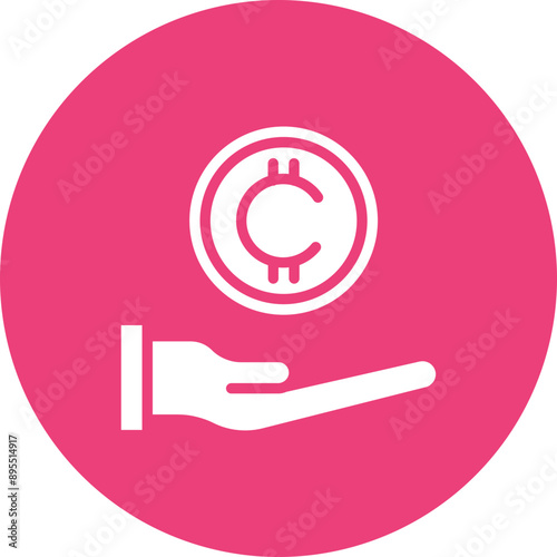 Cryptocurrency icon vector image. Can be used for Digital Disruption.