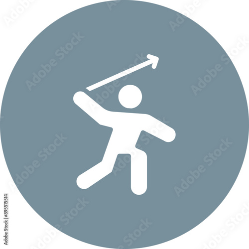 Javelin Throw icon vector image. Can be used for Track and Field.