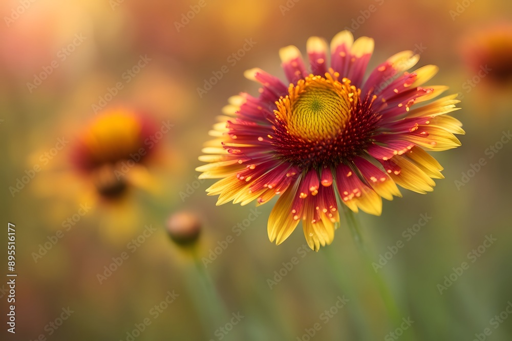 Great blanket flower bokeh background, AI Generated Great blanket flower bokeh background, AI Generated