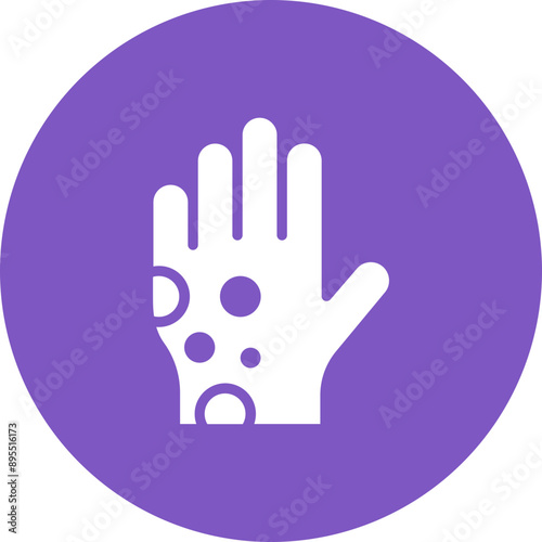 Rash icon vector image. Can be used for Skin Burns.