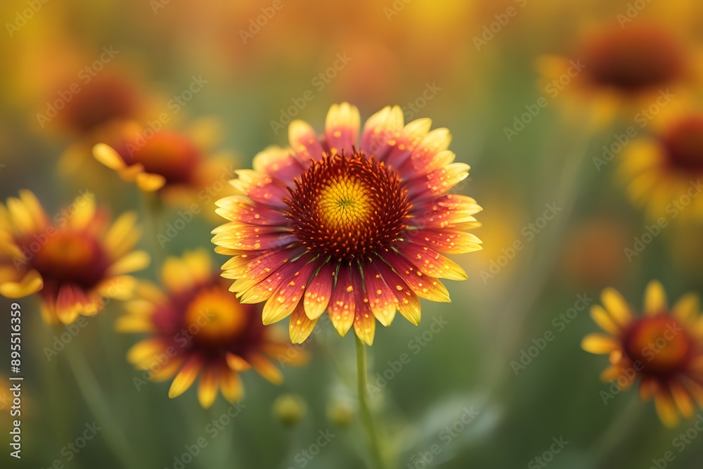 Great blanket flower bokeh background, AI Generated Great blanket flower bokeh background, AI Generated