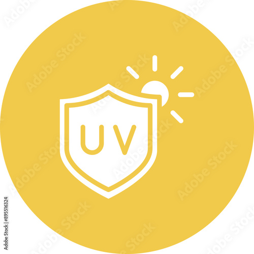 UV Protection icon vector image. Can be used for Skin Burns.