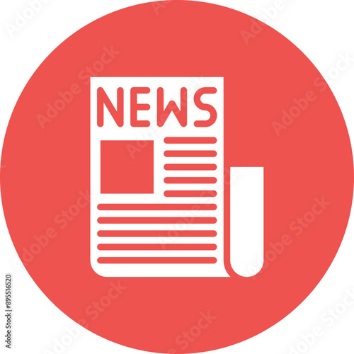 Newspaper icon vector image. Can be used for Press Freedom Day.