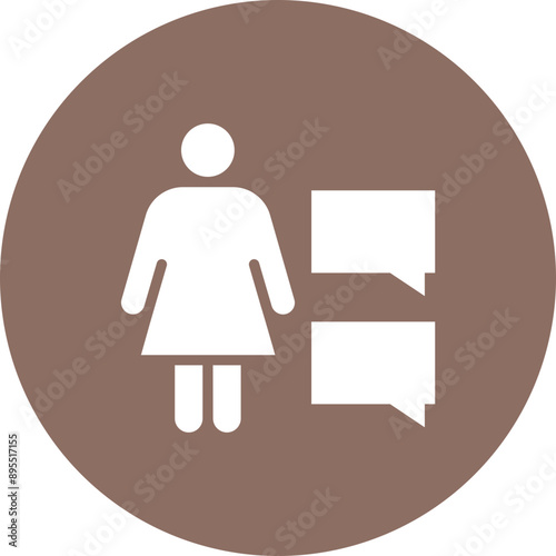 Slut Shaming icon vector image. Can be used for Bullying in Society.