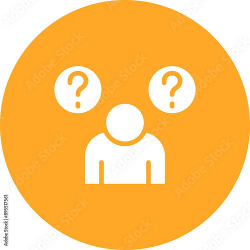 Confusion icon vector image. Can be used for Allergy Symptoms.