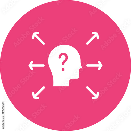 Difficulty Concentrating icon vector image. Can be used for Allergy Symptoms.