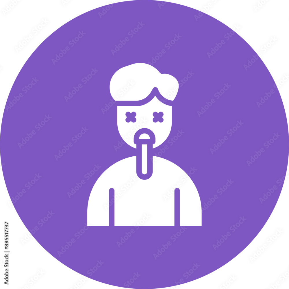 Vomiting icon vector image. Can be used for Allergy Symptoms. Vomiting icon vector image. Can be used for Allergy Symptoms.